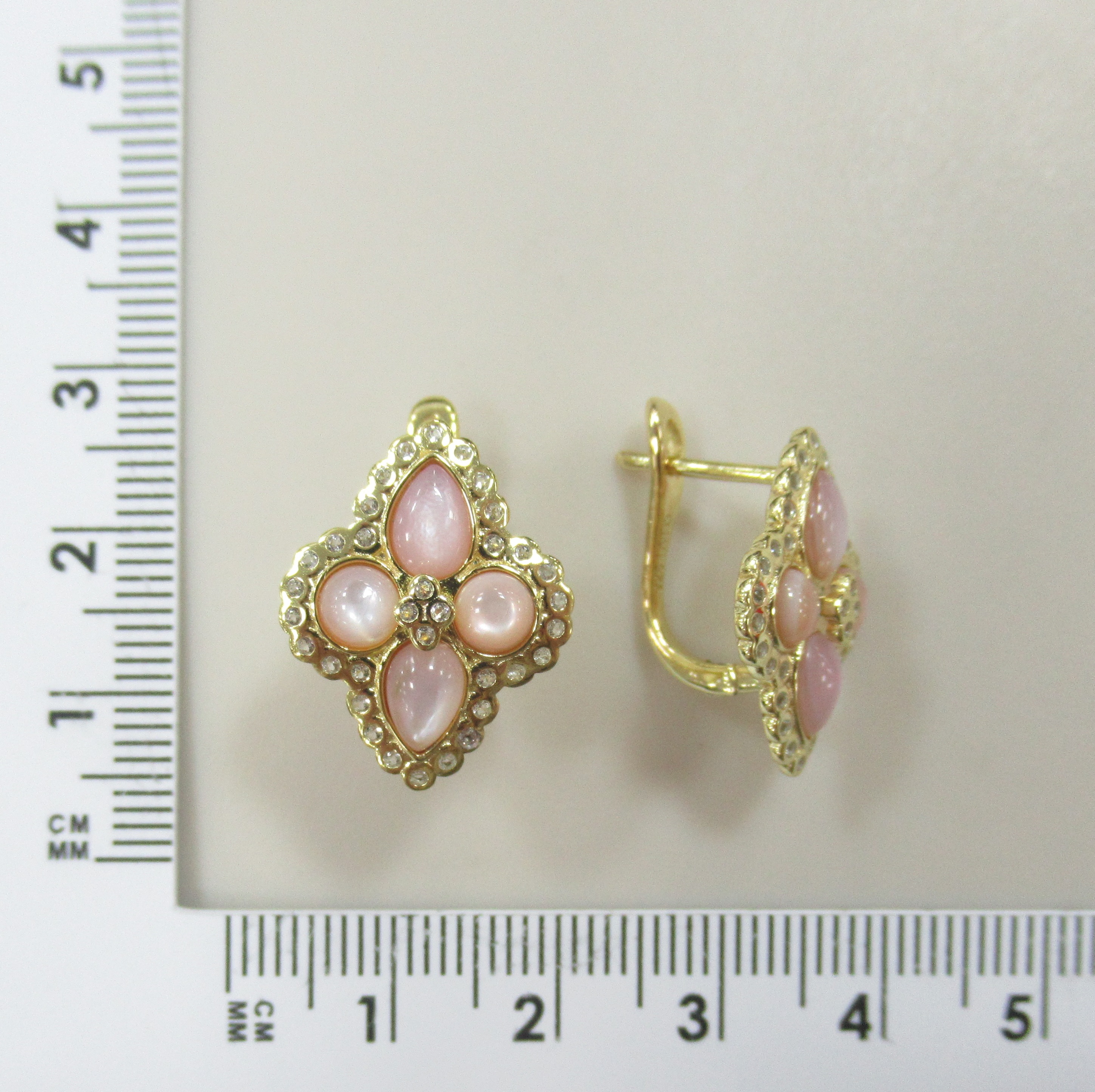 Серебряные серьги с перламутром